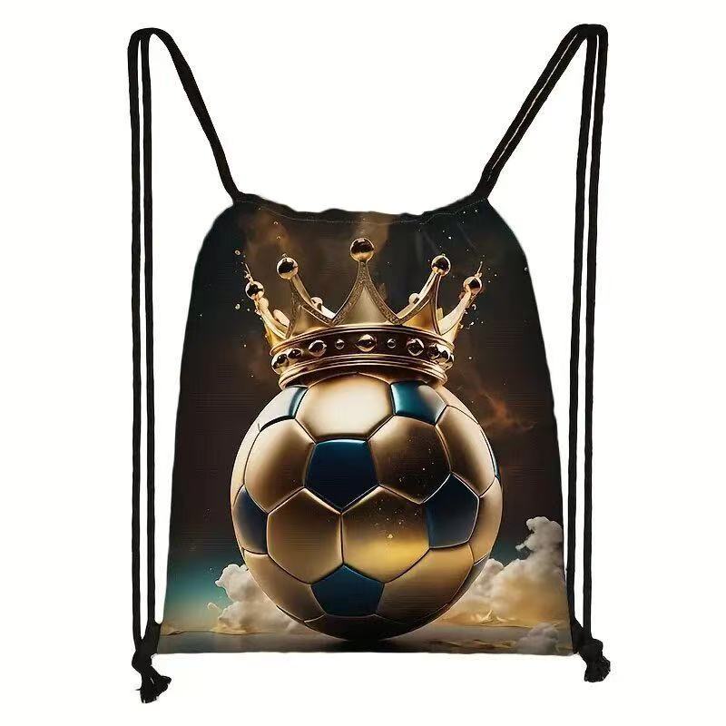 Football Print Drawstring Pouch β Sport Storage Bag for Gear & Travel - Image 6