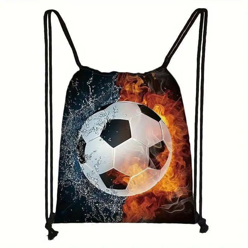 Football Print Drawstring Pouch β Sport Storage Bag for Gear & Travel - Image 7