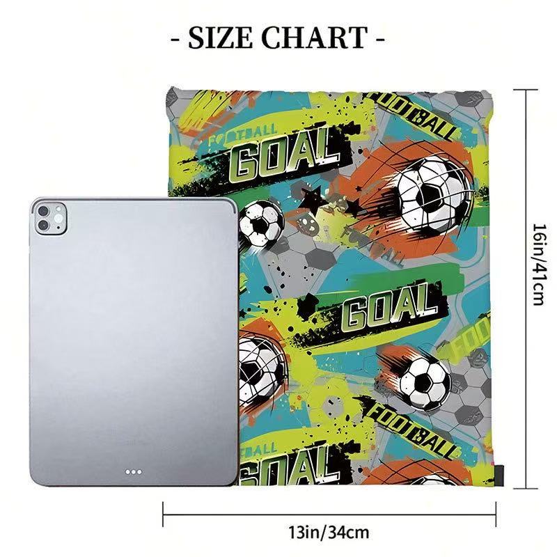 Football Print Drawstring Pouch β Sport Storage Bag for Gear & Travel - Image 10