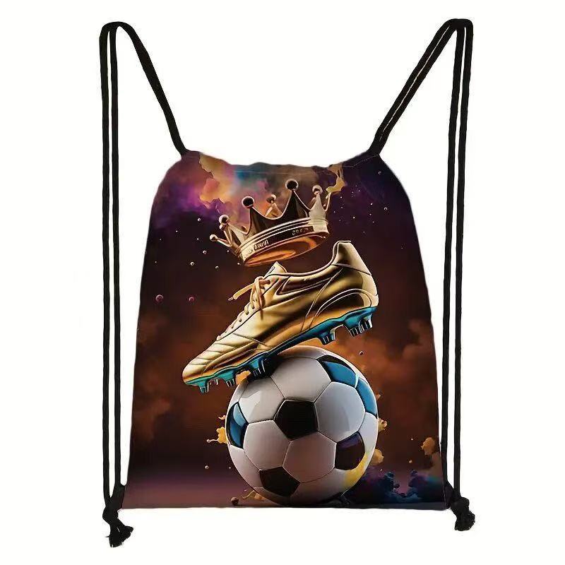 Football Print Drawstring Pouch β Sport Storage Bag for Gear & Travel - Image 11
