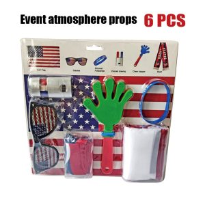 2026 FIFA World Cup Fan Party Kit - 6-Pc Flags, Scarves, Wristbands & Cheer Gear